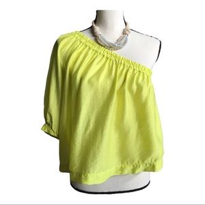 Maeve Leonie neon yellow top